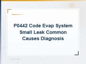 P0442 Code: Common Causes of Evap System Small Leaks