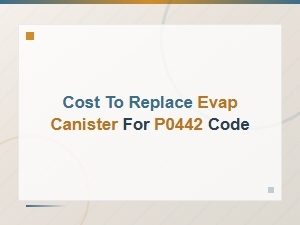 Cost to Replace Evap Canister for P0442 Code - Full Price Breakdown
