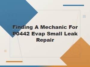 Finding a Mechanic for a P0442 Small Leak Repair